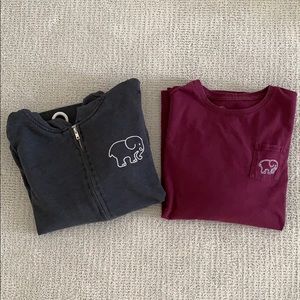 Ivory Ella hooded sweatshirt and long sleeve tee